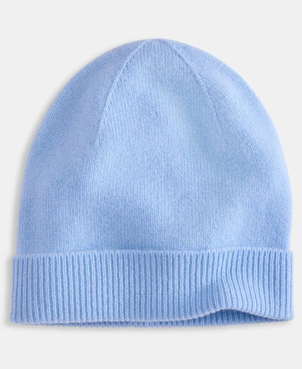 NWT Charter Club 100% Cashmere Cuffed Beanie Soft Blue Women's One Size $79 MSRP